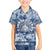 Samoa 685 Family Matching Off Shoulder Short Dress and Hawaiian Shirt Polynesian Pattern Tie Dye Style