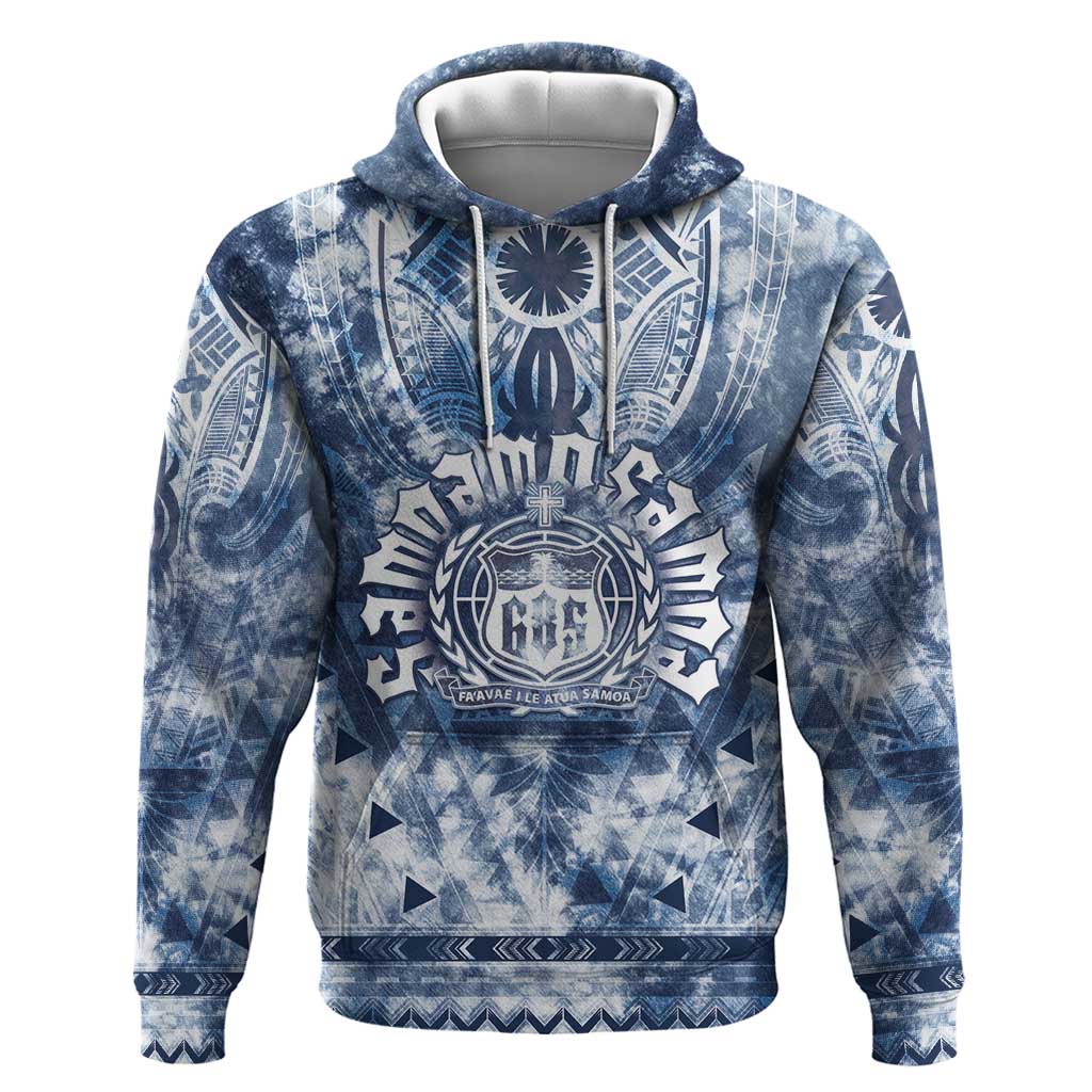 Samoa 685 Hoodie Polynesian Pattern Tie Dye Style