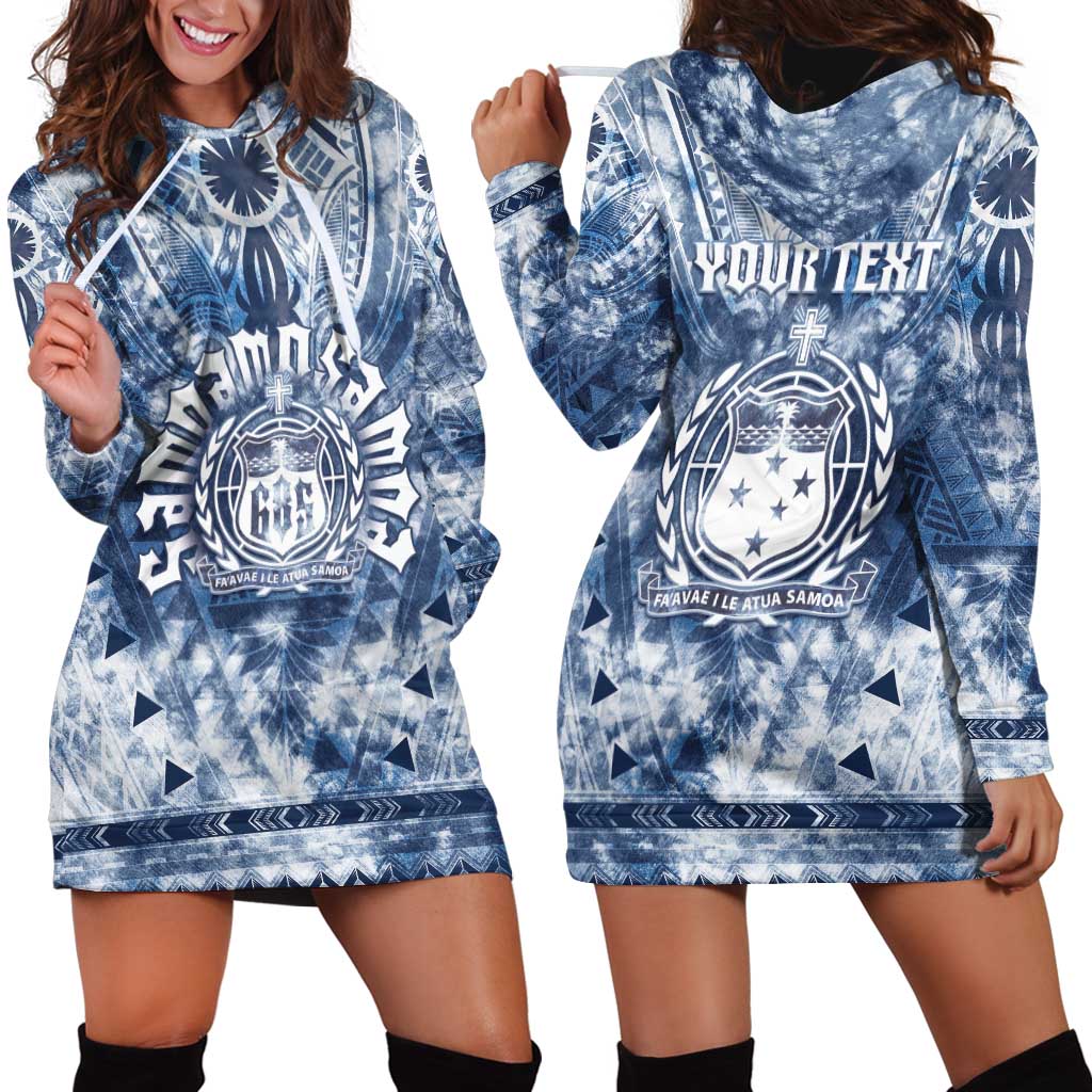 Samoa 685 Hoodie Dress Polynesian Pattern Tie Dye Style LT05 - Polynesian Pride