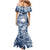 Samoa 685 Mermaid Dress Polynesian Pattern Tie Dye Style