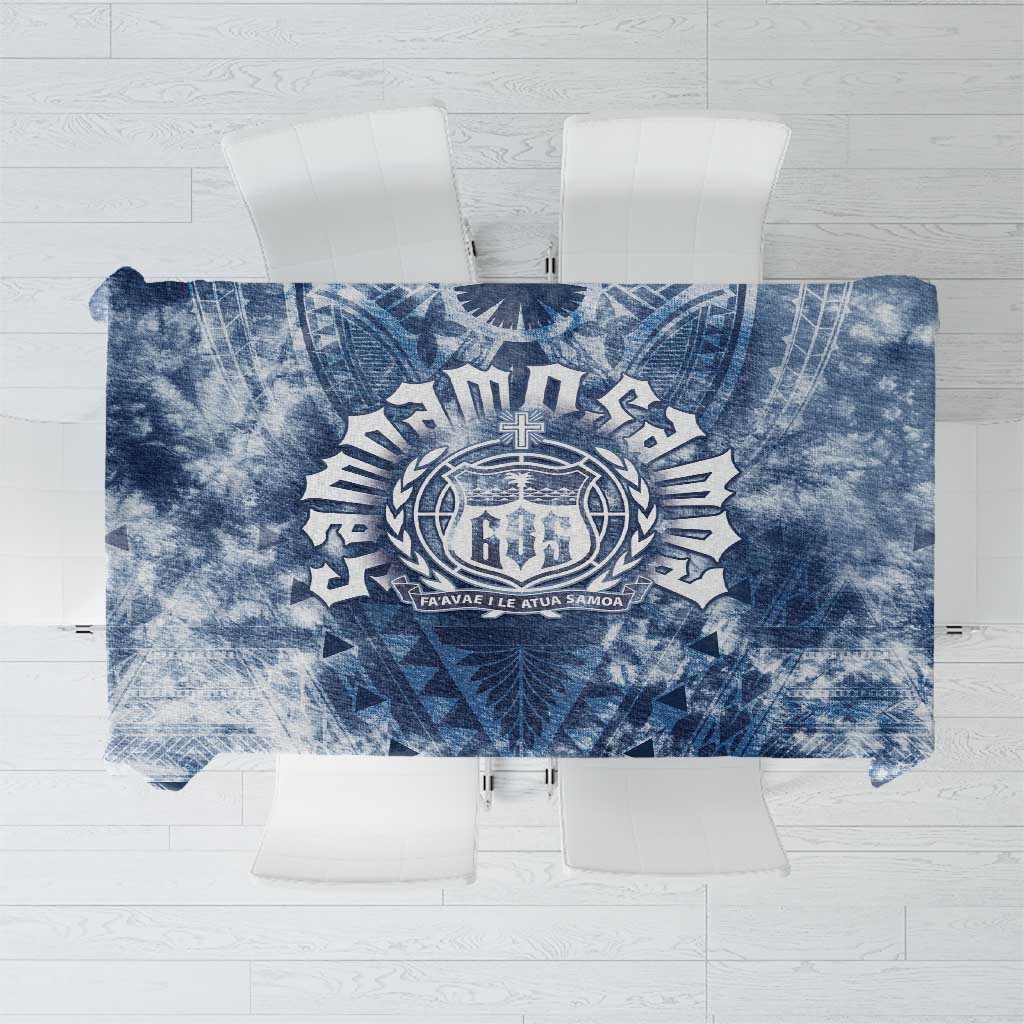 Samoa 685 Tablecloth Polynesian Pattern Tie Dye Style LT05 Blue - Polynesian Pride