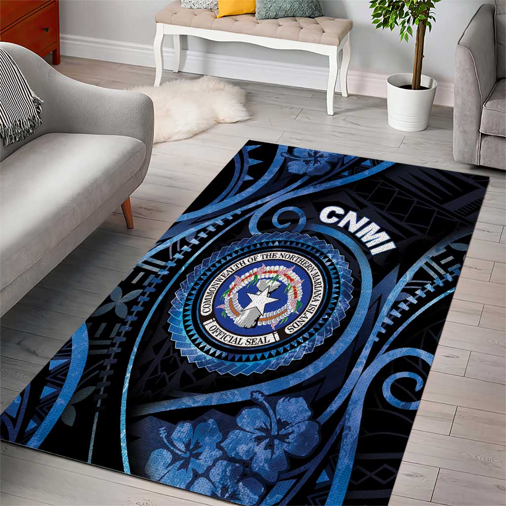 Northern Mariana Islands Area Rug Ocean Floral Pattern LT05 - Polynesian Pride