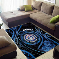 Northern Mariana Islands Area Rug Ocean Floral Pattern LT05 - Polynesian Pride