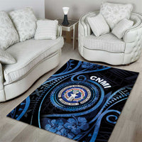 Northern Mariana Islands Area Rug Ocean Floral Pattern LT05 - Polynesian Pride