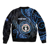 Personalized Northern Mariana Islands Bomber Jacket Ocean Floral Pattern LT05 - Polynesian Pride