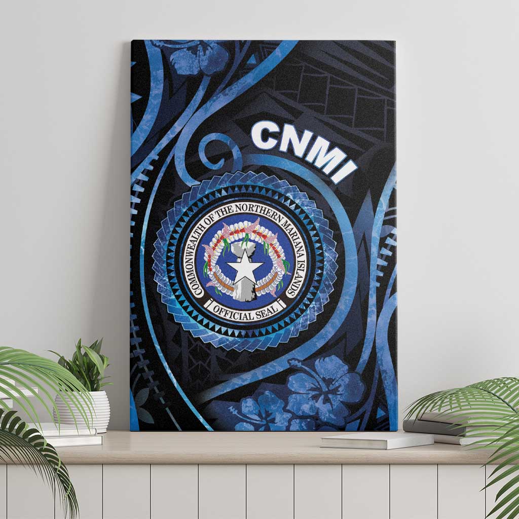 Northern Mariana Islands Canvas Wall Art Ocean Floral Pattern LT05 - Polynesian Pride
