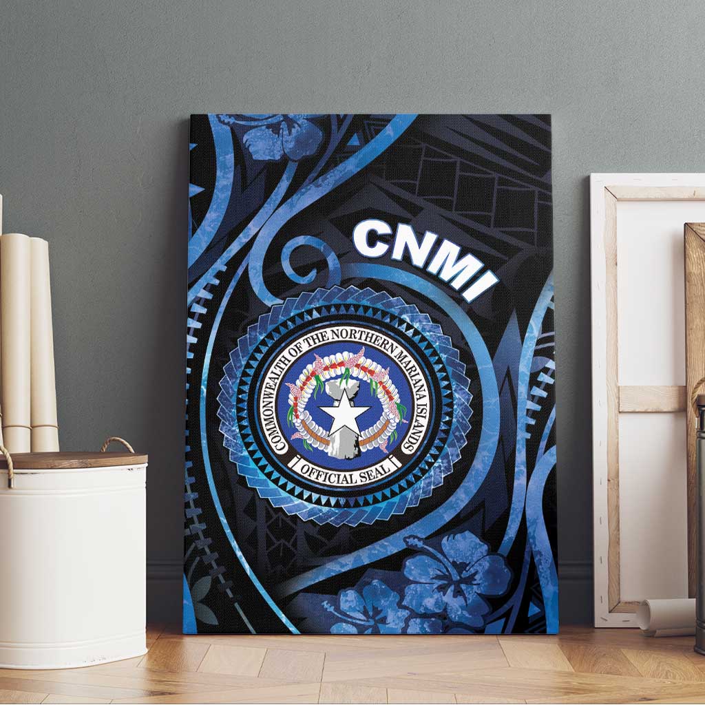 Northern Mariana Islands Canvas Wall Art Ocean Floral Pattern LT05 - Polynesian Pride