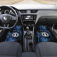 Northern Mariana Islands Car Mats Ocean Floral Pattern LT05 Set 2pcs - Front Black - Polynesian Pride