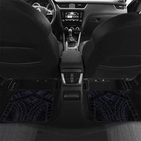 Northern Mariana Islands Car Mats Ocean Floral Pattern LT05 Set 2pcs - Back Black - Polynesian Pride