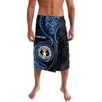 Personalized Northern Mariana Islands Lavalava Ocean Floral Pattern LT05 Black - Polynesian Pride