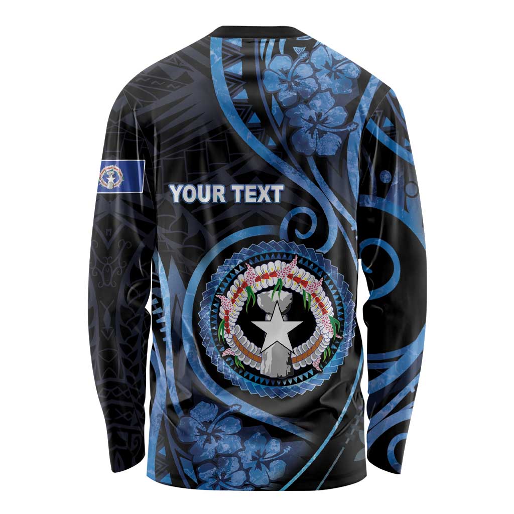 Personalized Northern Mariana Islands Long Sleeve Shirt Ocean Floral Pattern LT05 - Polynesian Pride