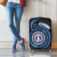 Northern Mariana Islands Luggage Cover Ocean Floral Pattern LT05 - Polynesian Pride