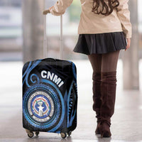 Northern Mariana Islands Luggage Cover Ocean Floral Pattern LT05 - Polynesian Pride