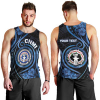 Personalized Northern Mariana Islands Men Tank Top Ocean Floral Pattern LT05 - Polynesian Pride