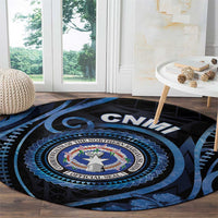 Northern Mariana Islands Round Carpet Ocean Floral Pattern LT05 - Polynesian Pride