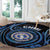 Northern Mariana Islands Round Carpet Ocean Floral Pattern LT05