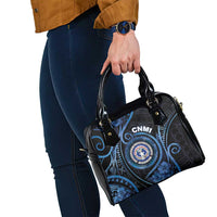 Northern Mariana Islands Shoulder Handbag Ocean Floral Pattern LT05 - Polynesian Pride