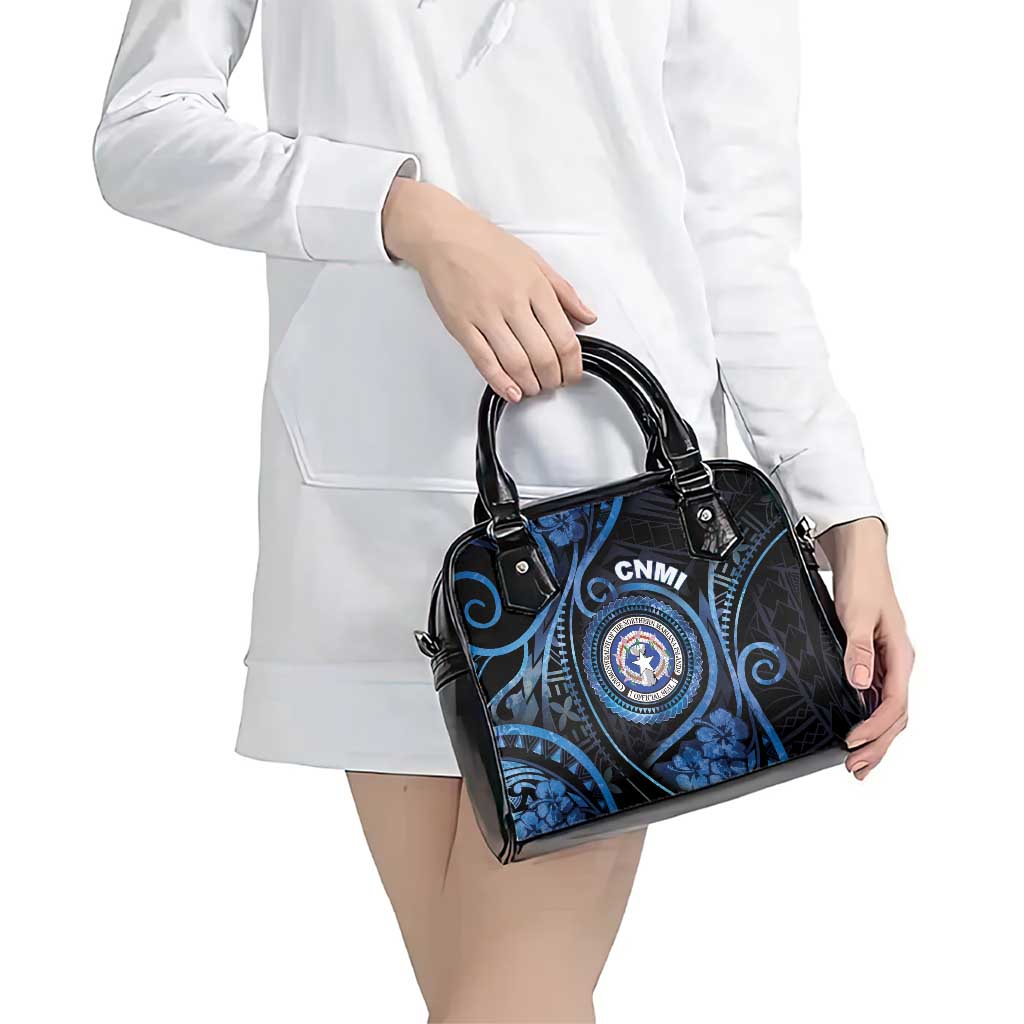Northern Mariana Islands Shoulder Handbag Ocean Floral Pattern LT05 - Polynesian Pride