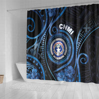 Northern Mariana Islands Shower Curtain Ocean Floral Pattern LT05 - Polynesian Pride