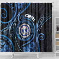 Northern Mariana Islands Shower Curtain Ocean Floral Pattern LT05 - Polynesian Pride