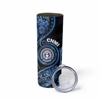 Personalized Northern Mariana Islands Skinny Tumbler Ocean Floral Pattern LT05 - Polynesian Pride