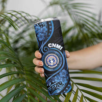 Personalized Northern Mariana Islands Skinny Tumbler Ocean Floral Pattern LT05 - Polynesian Pride