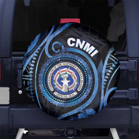 Northern Mariana Islands Spare Tire Cover Ocean Floral Pattern LT05 - Polynesian Pride