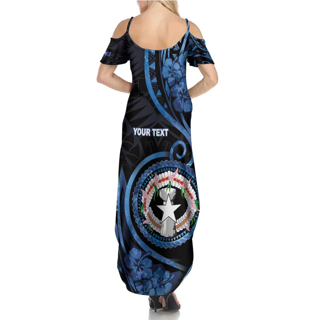 Personalized Northern Mariana Islands Summer Maxi Dress Ocean Floral Pattern LT05 - Polynesian Pride