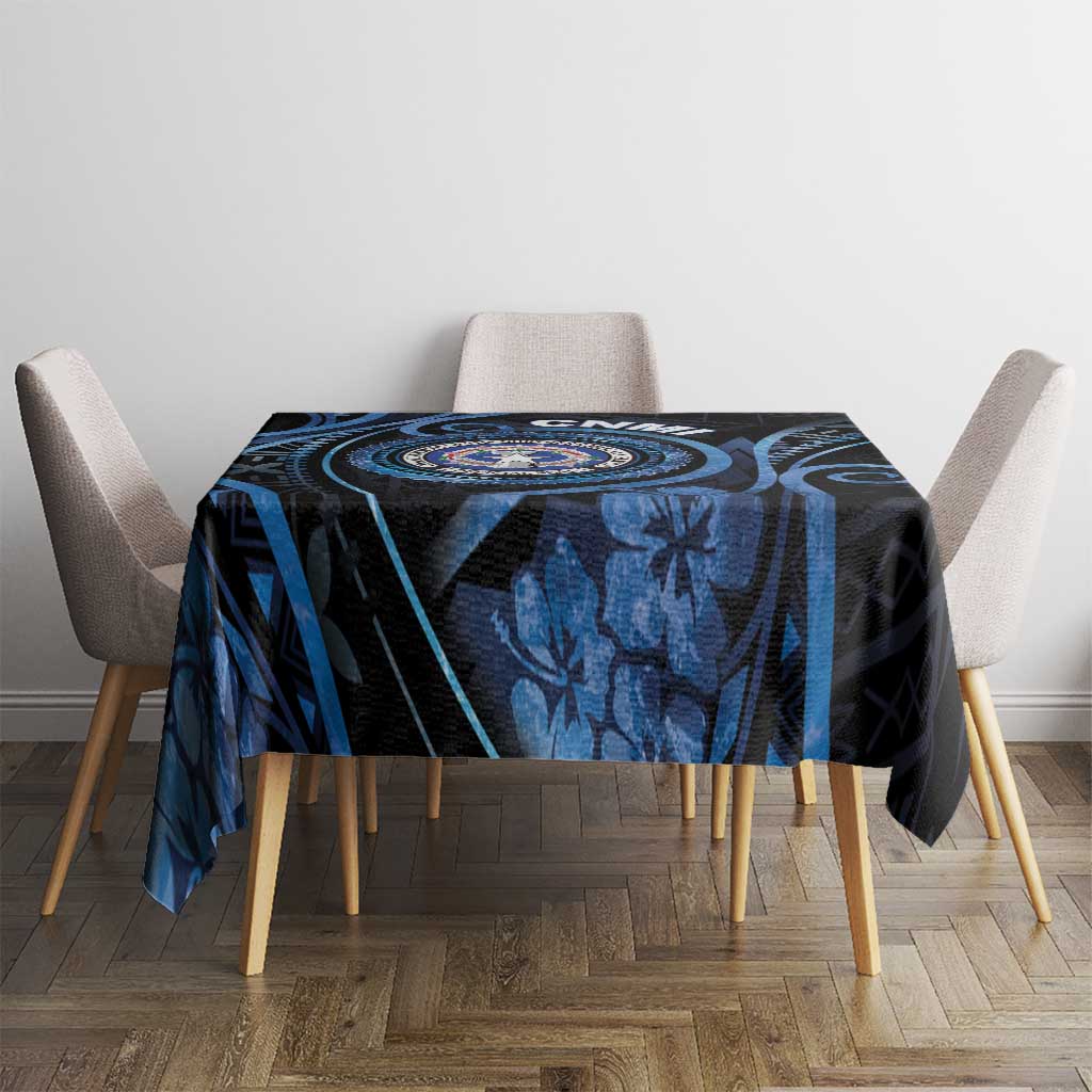 Northern Mariana Islands Tablecloth Ocean Floral Pattern LT05 - Polynesian Pride