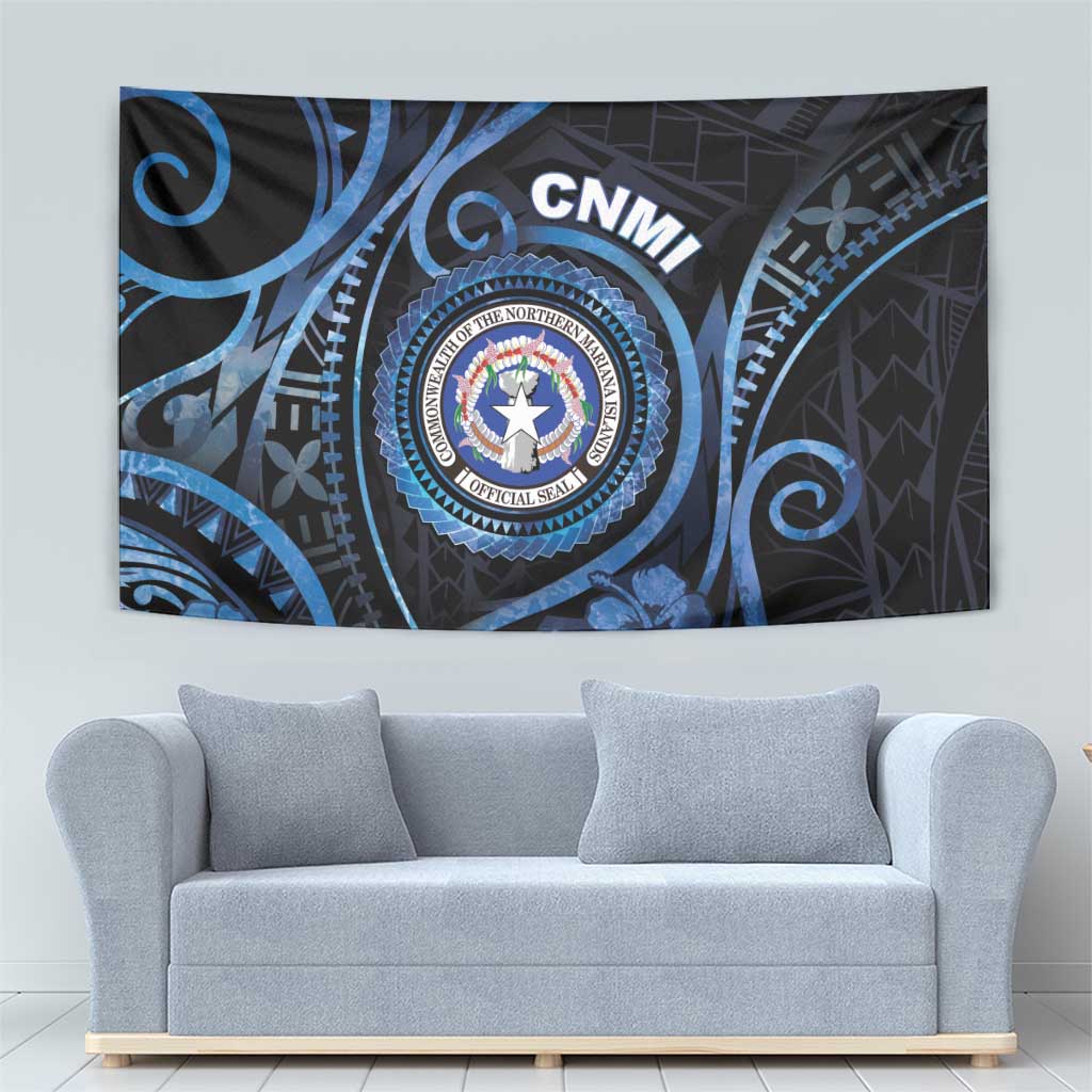 Northern Mariana Islands Tapestry Ocean Floral Pattern LT05 - Polynesian Pride