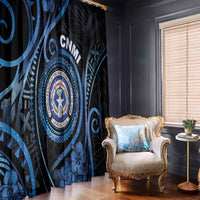 Northern Mariana Islands Window Curtain Ocean Floral Pattern LT05 - Polynesian Pride
