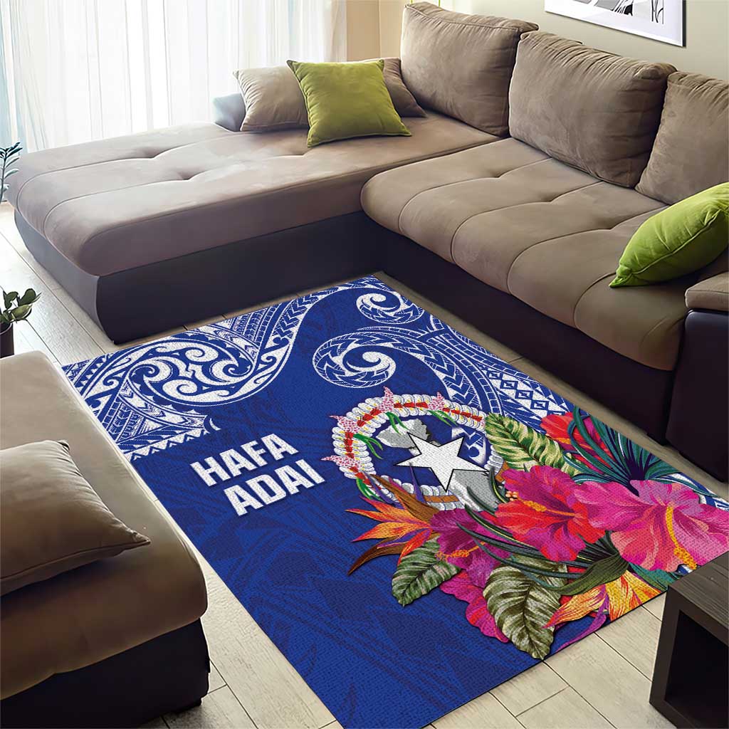 Hafa Adai Northern Mariana Islands Area Rug Polynesian Tribal Pattern LT05 - Polynesian Pride