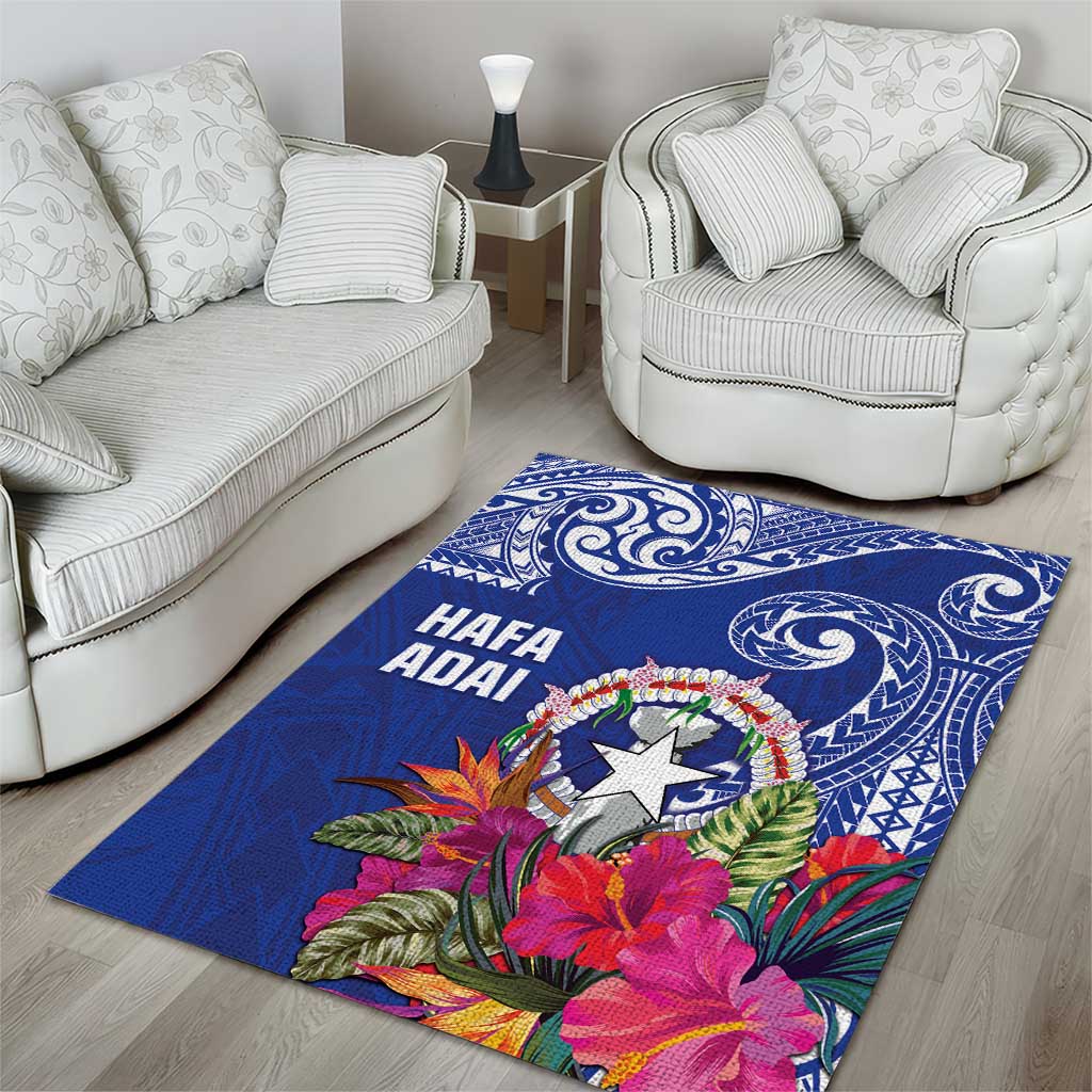 Hafa Adai Northern Mariana Islands Area Rug Polynesian Tribal Pattern LT05 - Polynesian Pride
