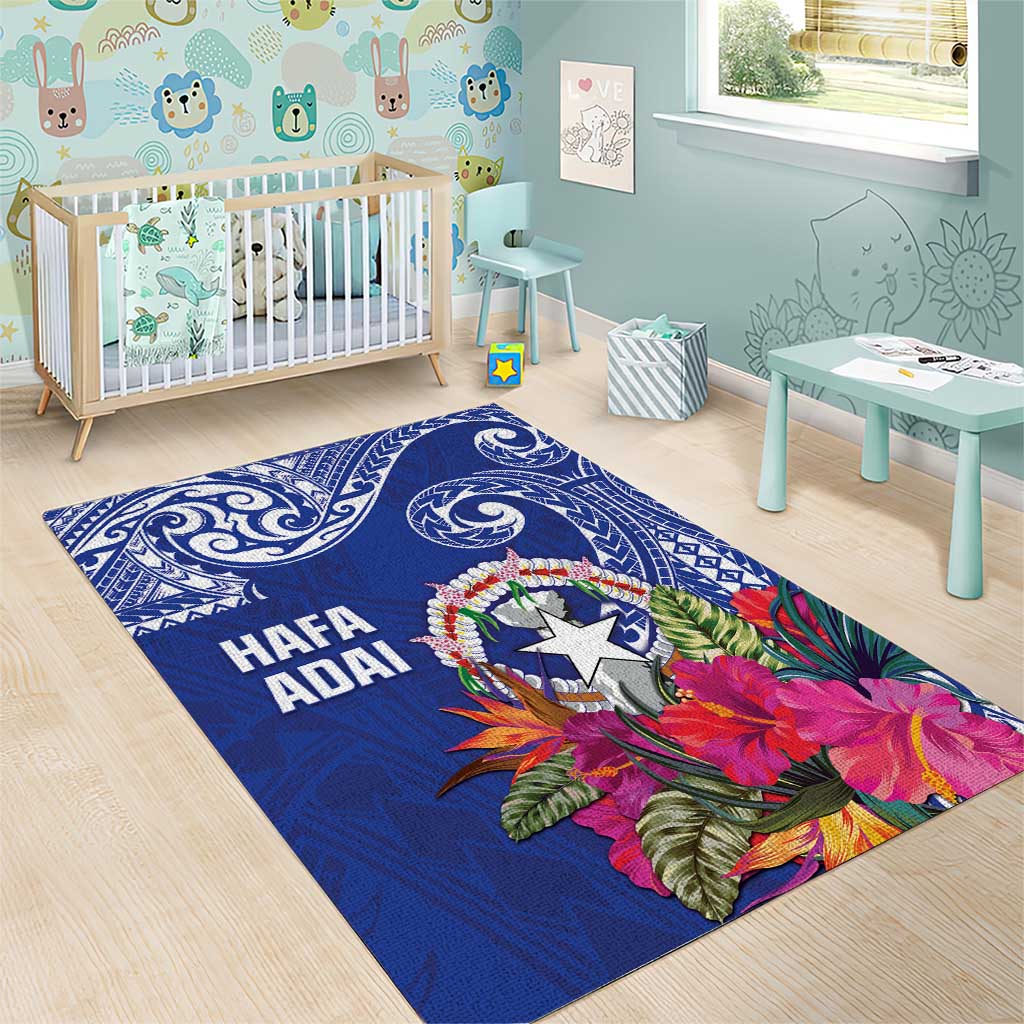 Hafa Adai Northern Mariana Islands Area Rug Polynesian Tribal Pattern LT05 - Polynesian Pride