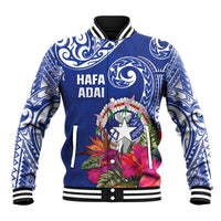 Hafa Adai Northern Mariana Islands Baseball Jacket Polynesian Tribal Pattern LT05 Unisex Blue - Polynesian Pride