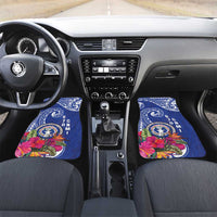 Hafa Adai Northern Mariana Islands Car Mats Polynesian Tribal Pattern LT05 Set 2pcs - Front Blue - Polynesian Pride