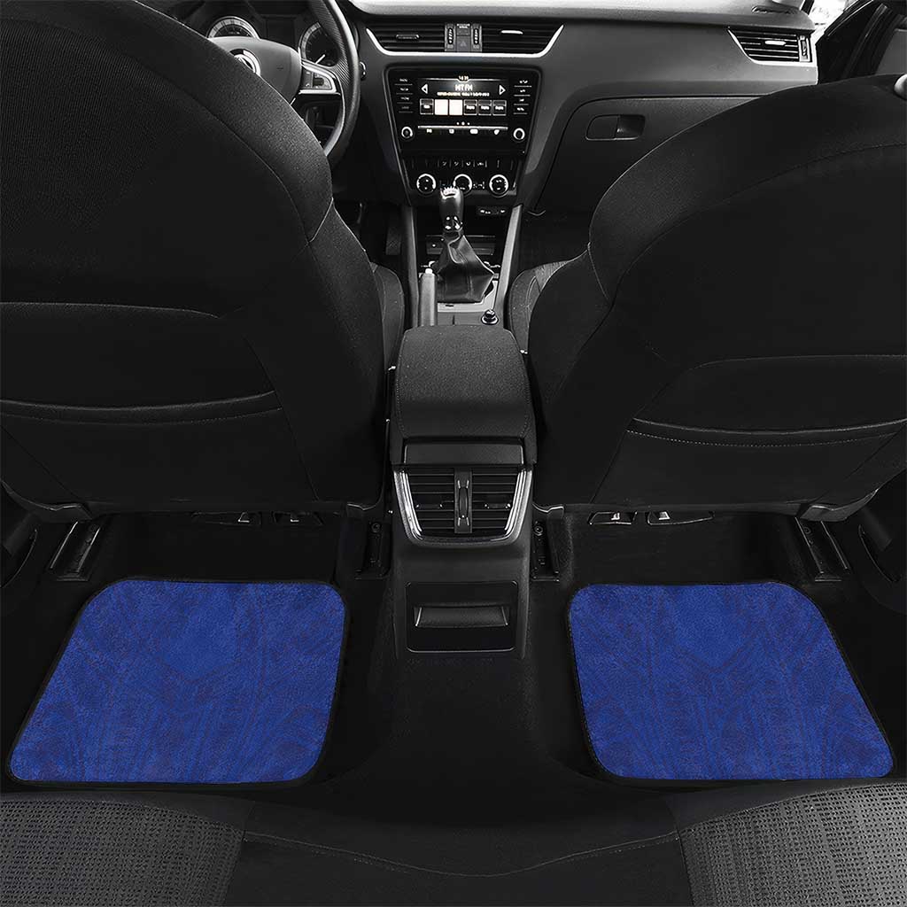 Hafa Adai Northern Mariana Islands Car Mats Polynesian Tribal Pattern LT05 Set 2pcs - Back Blue - Polynesian Pride