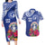 Hafa Adai Northern Mariana Islands Couples Matching Long Sleeve Bodycon Dress and Hawaiian Shirt Polynesian Tribal Pattern