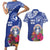 Hafa Adai Northern Mariana Islands Couples Matching Short Sleeve Bodycon Dress and Hawaiian Shirt Polynesian Tribal Pattern