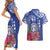 Hafa Adai Northern Mariana Islands Couples Matching Short Sleeve Bodycon Dress and Hawaiian Shirt Polynesian Tribal Pattern