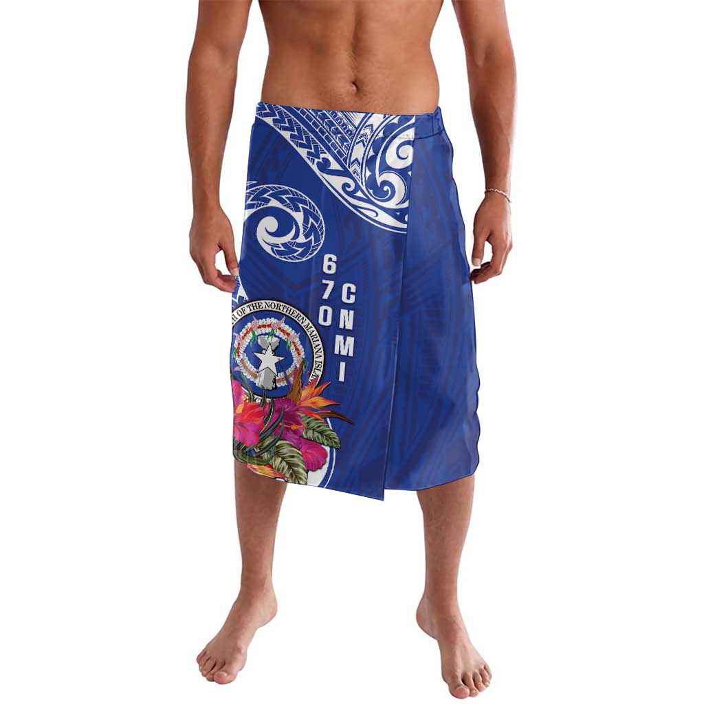 Hafa Adai Northern Mariana Islands Lavalava Polynesian Tribal Pattern LT05 Blue - Polynesian Pride