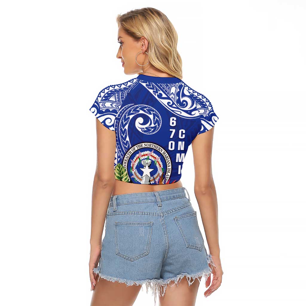 Hafa Adai Northern Mariana Islands Raglan Cropped T Shirt Polynesian Tribal Pattern LT05 - Polynesian Pride