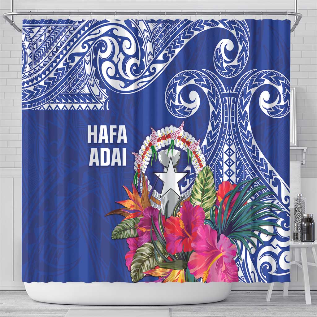 Hafa Adai Northern Mariana Islands Shower Curtain Polynesian Tribal Pattern LT05 - Polynesian Pride