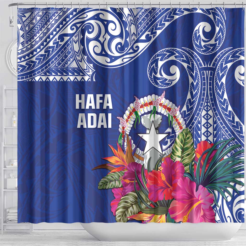 Hafa Adai Northern Mariana Islands Shower Curtain Polynesian Tribal Pattern LT05 - Polynesian Pride