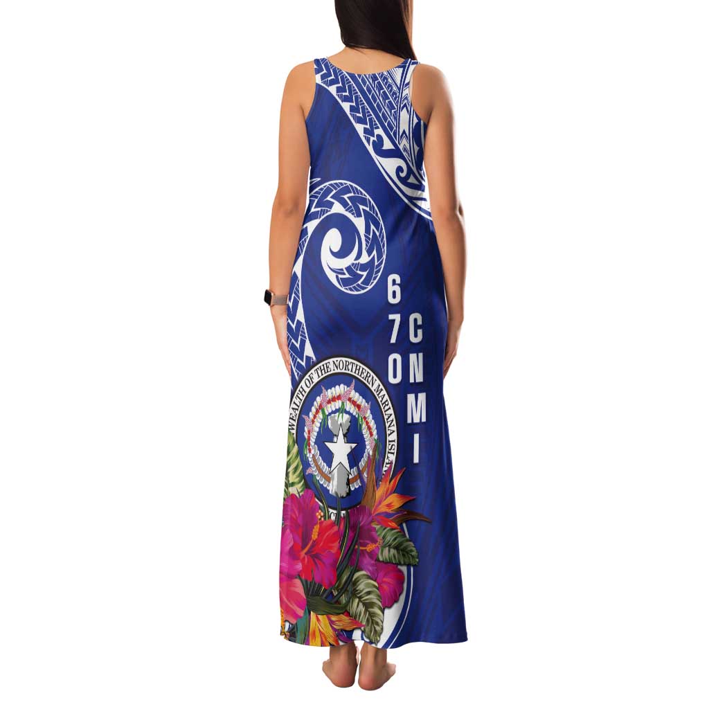 Hafa Adai Northern Mariana Islands Tank Maxi Dress Polynesian Tribal Pattern LT05 - Polynesian Pride