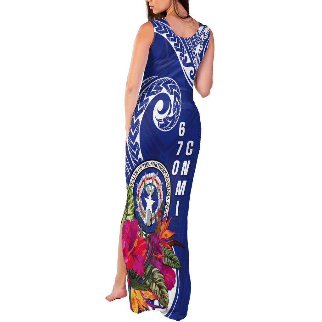 Hafa Adai Northern Mariana Islands Tank Maxi Dress Polynesian Tribal Pattern LT05 - Polynesian Pride