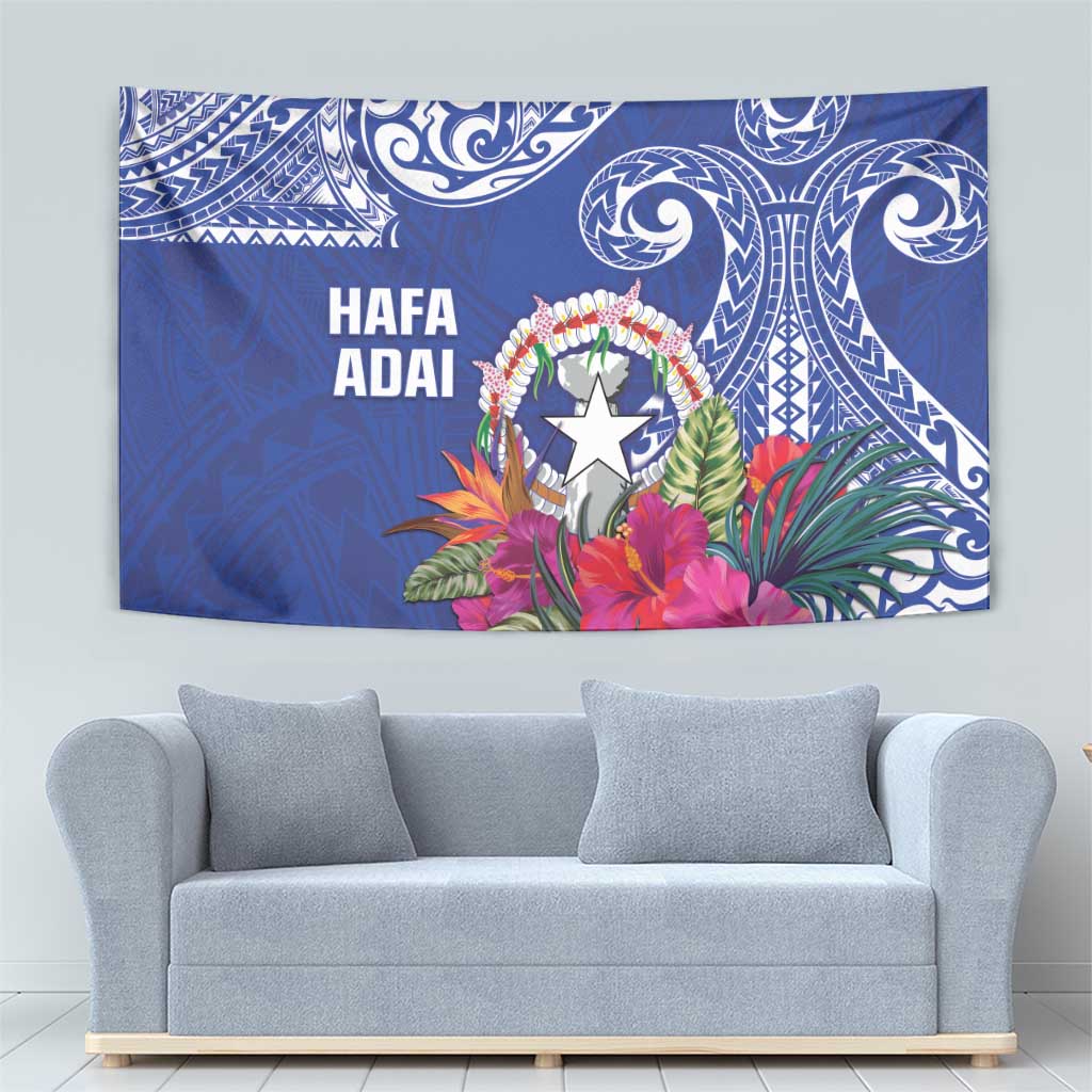 Hafa Adai Northern Mariana Islands Tapestry Polynesian Tribal Pattern LT05 - Polynesian Pride