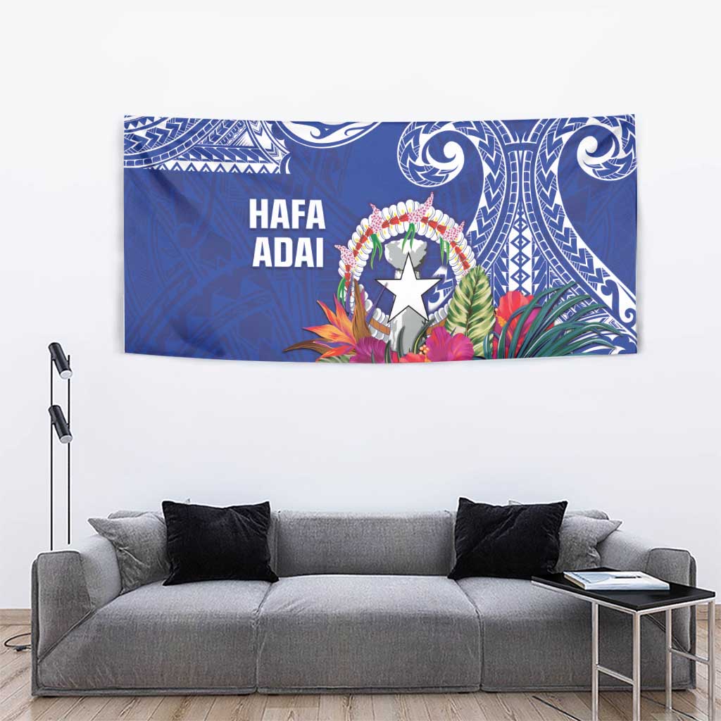 Hafa Adai Northern Mariana Islands Tapestry Polynesian Tribal Pattern LT05 - Polynesian Pride