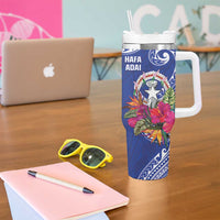 Hafa Adai Northern Mariana Islands Tumbler With Handle Polynesian Tribal Pattern LT05 - Polynesian Pride