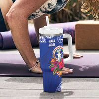 Hafa Adai Northern Mariana Islands Tumbler With Handle Polynesian Tribal Pattern LT05 - Polynesian Pride